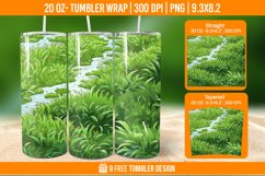 Grass Tumbler Wrap Designs, Sublimation Wrap Product Image 1