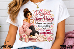 Protect Your Peace PNG Cozy Self Care PNG Product Image 3