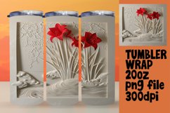 3D Floral Tumbler Wrap for 20oz Sublimation - Flower Hole Product Image 1
