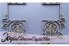 Jesus Cross SVG Laser cut file | Christian floral Cross SVG Product Image 2