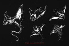 10 Bundle Dark Art Manta Stingray Pari Fish Ocean Dive Product Image 5