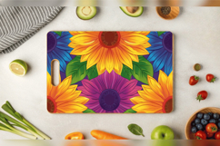 Rainbow Sunflowers Cutting Boards sublimation Design Product Image 3