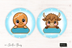 Blue Custom Cute Christmas Ornament PNG Product Image 3