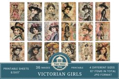 Vintage Victorian Girls Scrapbooking Paper Product Image 3