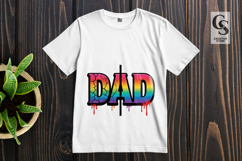 Colorful Dad Sublimation Clipart PNG Design Product Image 3