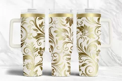 40oz Tumbler laser svg|Seamless Vintage Floral pattern wrap Product Image 3