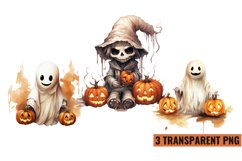 Watercolor Cute Halloween Clipart Sublimation , PNG Product Image 1