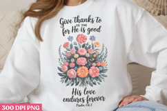 Give thanks to the Lord, PNG, Christian Bible Verses Sublima Product Image 3