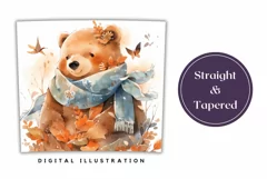 Winter Tumbler Wrap, Teddy Bear Tumbler Sublimation Product Image 3