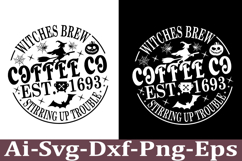 Witches Brew Coffee Co Farmhouse Halloween SVG PNG Product Image 1