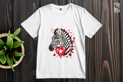 Zebra Heart Stars Watercolor Animal Clipart Sublimation PNG Product Image 2