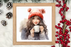 Christmas Little Girl Clipart Sublimation, Christmas PNG Product Image 3