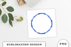 Watercolor Blue Bamboo Frame PNG Product Image 3