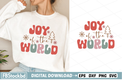 Joy of the world SVG Cut Files, Retro Christmas SVG Product Image 1