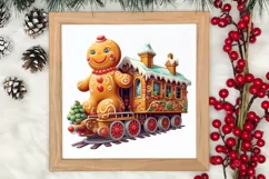 Watercolor Santa Claus Sublimation Clipart, Santa PNG Product Image 3