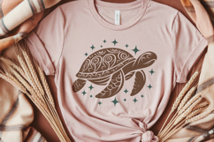 Ornamental Sea Turtle SVG. Tribal Turtle Mandala PNG clipart Product Image 4