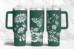 40oz Tumbler laser svg Wildflowers wrap | Engraved wrap Product Image 3