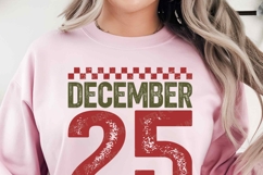 Christmas Varsity SVG PNG Distressed December 25 Png Design Product Image 5
