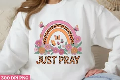 Just Pray PNG, Christian Sublimation PNG Product Image 3