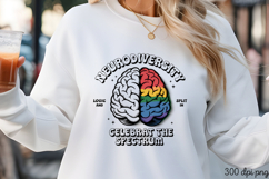 NEURODIVERSITY CELEBRATE PNG, Autism Sublimation PNG Product Image 1