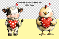 25 Whimsical Valentine Animals Clipart Bundle Product Image 7