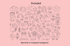 Capybara Digital Stamp, Spring Coloring Page, Summer Doodle Product Image 3