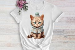 Christmas Cats Sublimation Clipart, Christmas Cats Clipart Product Image 3
