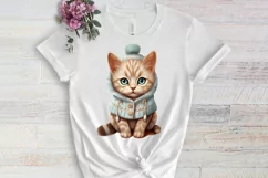 Christmas Cats Sublimation Clipart, Christmas Cats Clipart Product Image 3