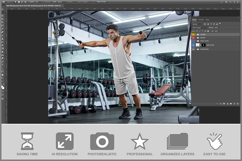 Male Wearing Gym Shorts And Tank Top Product Image 2