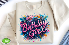 Birthday Girl PNG Floral Birthday PNG Product Image 3