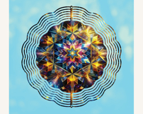 Kaleidoscope Wind Spinner PNG Bundle, Neon Spinner Product Image 3