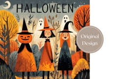 Kids Halloween Tumbler Wrap, Halloween Sublimation Design Product Image 3