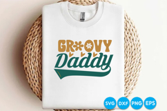 Groovy Daddy Father's day retro SVG Design Product Image 1