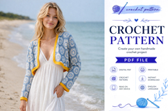 Hexagon Crochet Bolero Jacket Pattern PDF Product Image 2