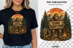 Gone Squatchin Bigfoot PNG | Vintage Sasquatch Camping Product Image 3