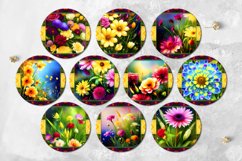Fantasy Flower | car coaster &amp; key chain sublimation designs Product Image 3