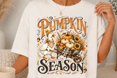 Pumpkin Season Goose Autumn Harvest Sublimatio SVG Product Image 1