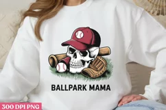 Ballpark Mama PNG, Baseball Mama Sublimation PNG Product Image 1