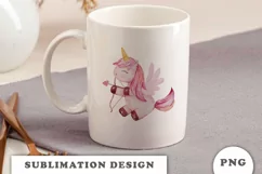 Watercolor cute unicorn sublimation png Product Image 3