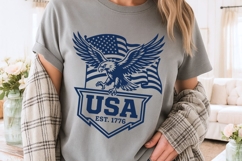 USA Est. 1776 Eagle Svg, USA Anniversary Svg, USA Eagle Svg. Product Image 4