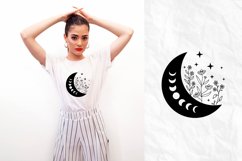Moon phases svg, Celestial svg File, Floral moon svg Product Image 3