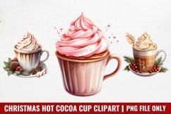 Christmas Hot Cocoa Cup Clipart Sublimation Product Image 1