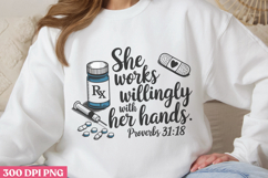 She works willingly with PNG, Pharmacy Technician Sublimatio Product Image 3