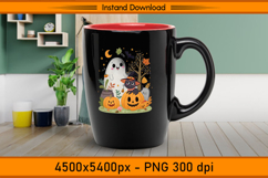 Cute Christmas Ghost Cat and Pumpkin Friends PNG Product Image 3