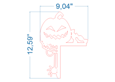 Halloween Door Corner SVG laser cut file for Glowforge Product Image 2