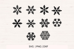 Snowflake SVG Bundle Christmas Winter Cut Files Product Image 3