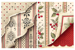 Christmas, Red, Black, Papers, Junk Journal Product Image 3