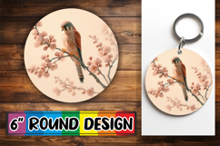 Sweet Circle Coasters Design PNG, Birds Product Image 1
