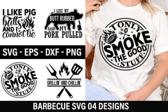 Barbecue SVG Design - I like my butt rubbed and my pork pull Product Image 1