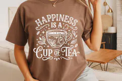 Happiness Is A Cup Of Tea Svg, Tea Lover Svg, Tea Time Svg. Product Image 4